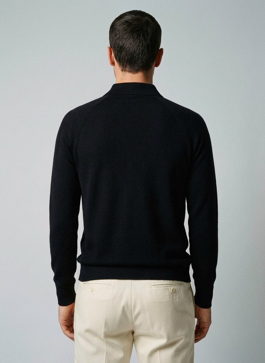 Cashmere Cotton Knit Polo