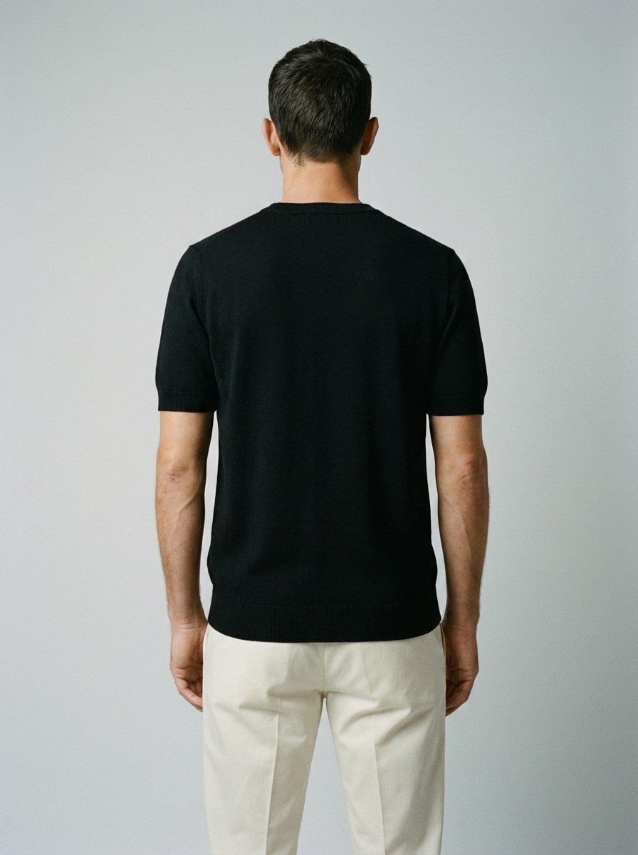 Cotton Knit Shirt Seam Clothing