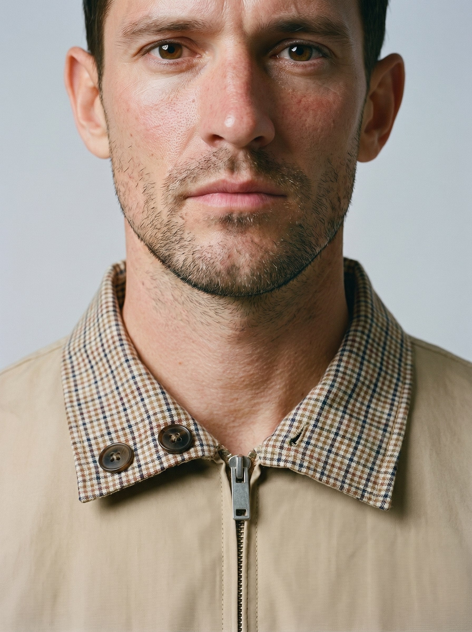 Reversible Plaid Jacket Seam Clothing