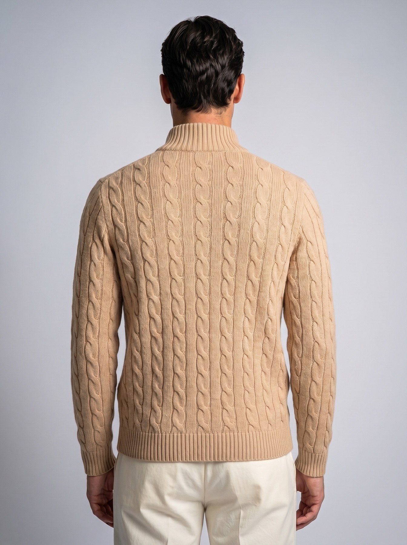 Cable Knit Quarter Zip