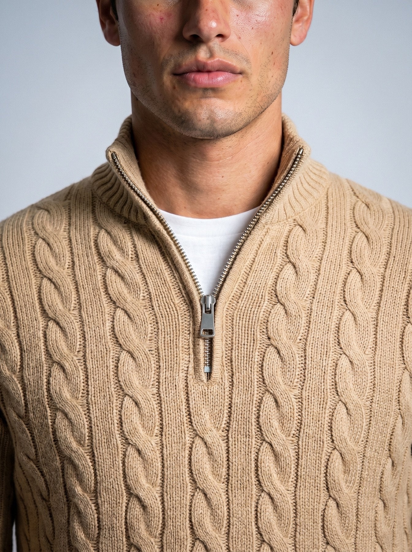 Cable Knit Quarter Zip SEAM