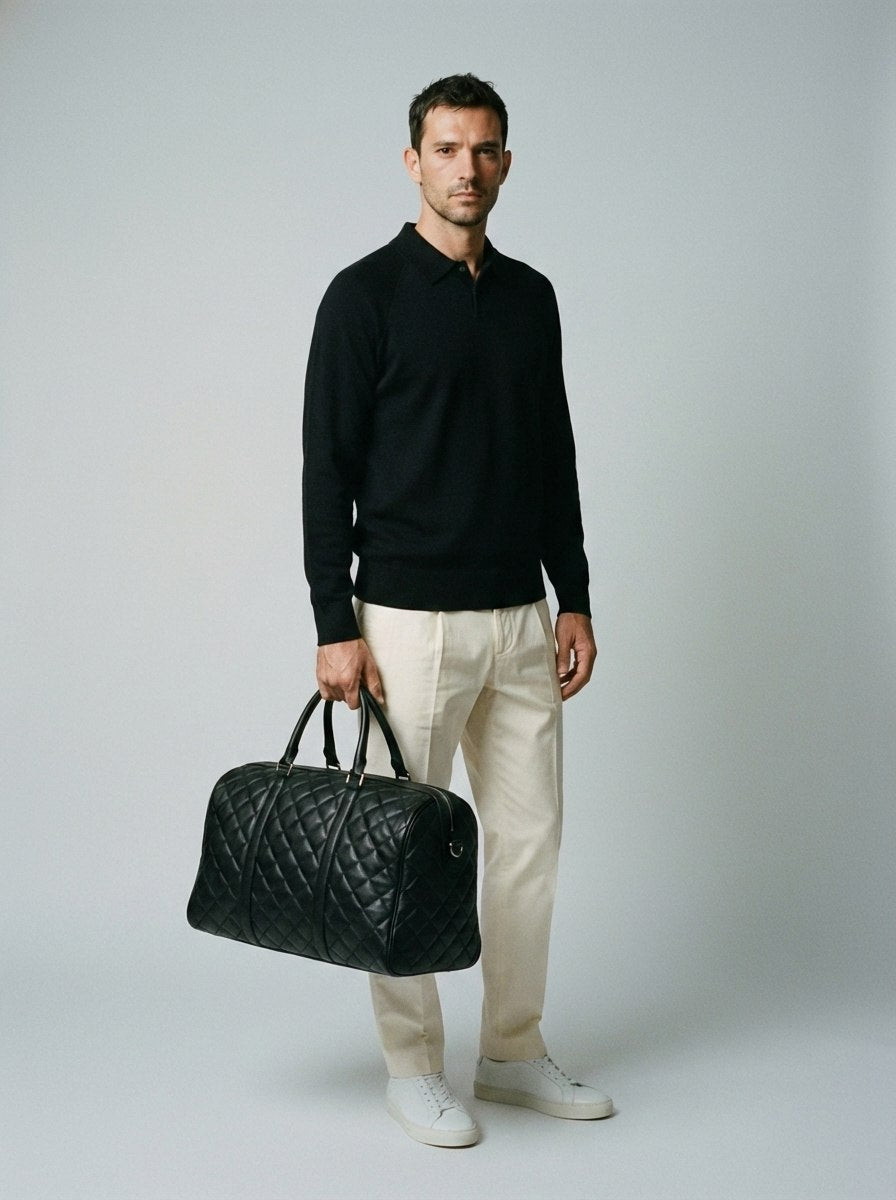 Cashmere Cotton Knit Polo
