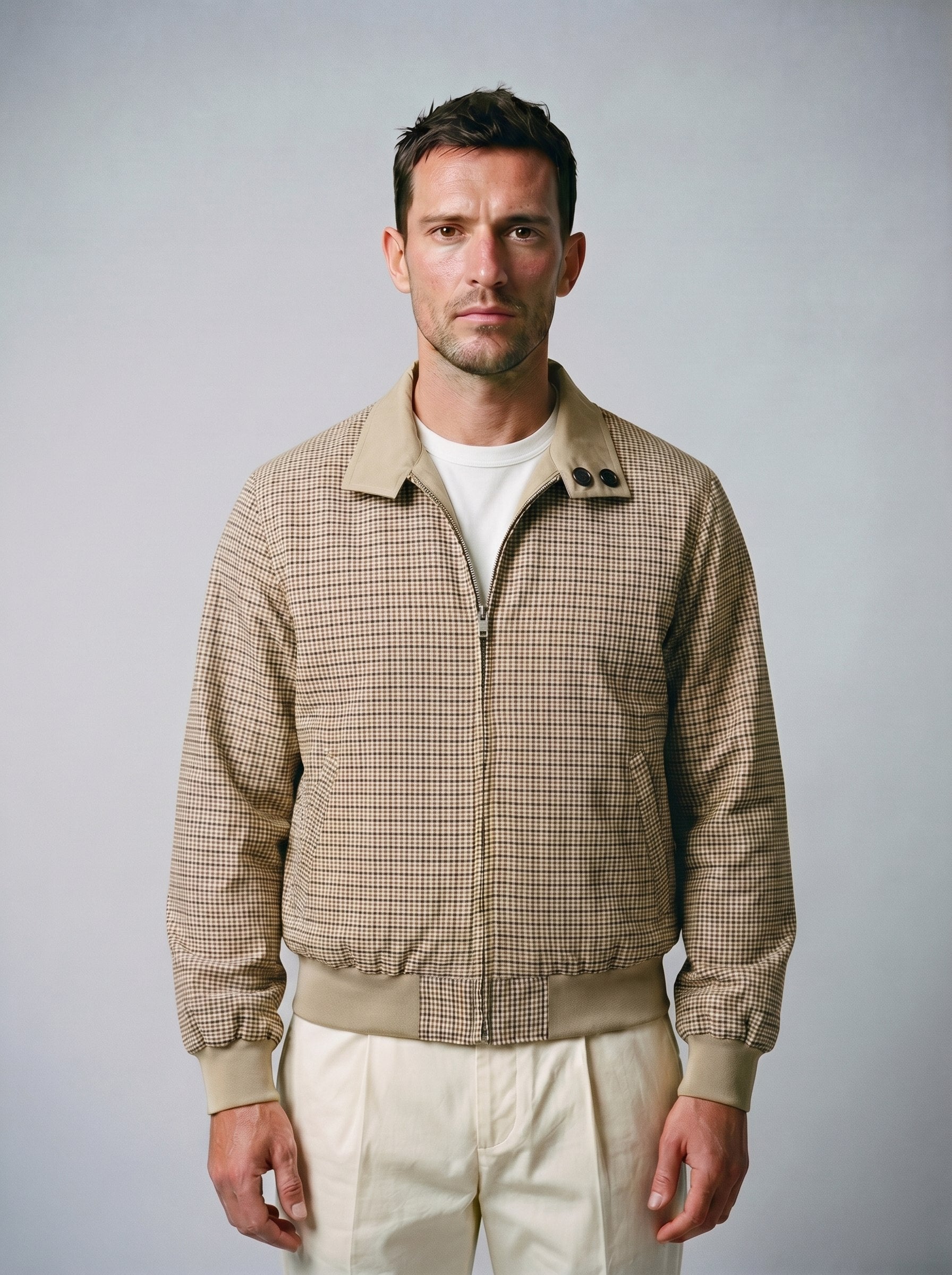 Reversible Plaid Jacket Seam Clothing
