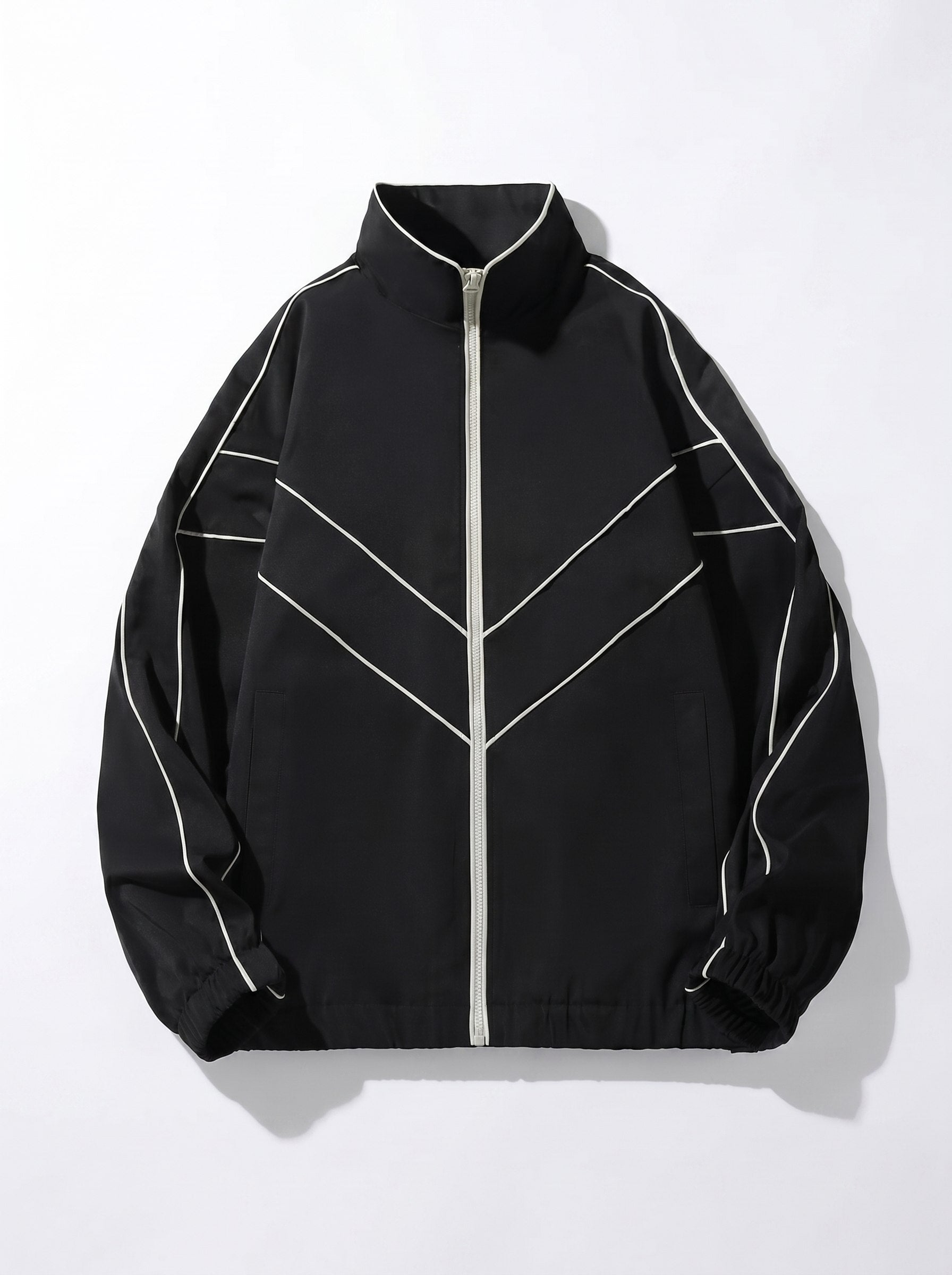 Piped Track Jacket Seam Clothing