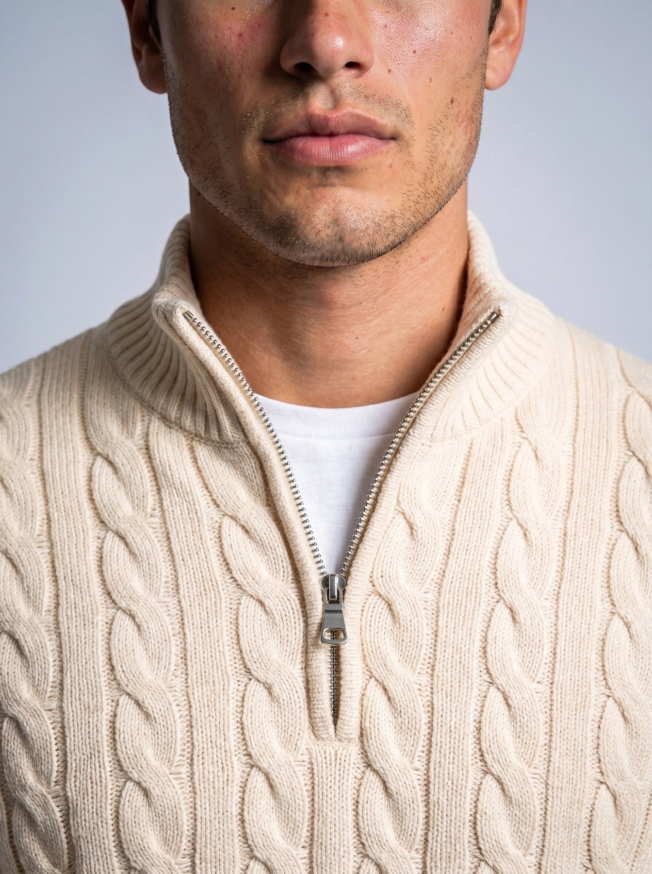 Cable Knit Quarter Zip SEAM
