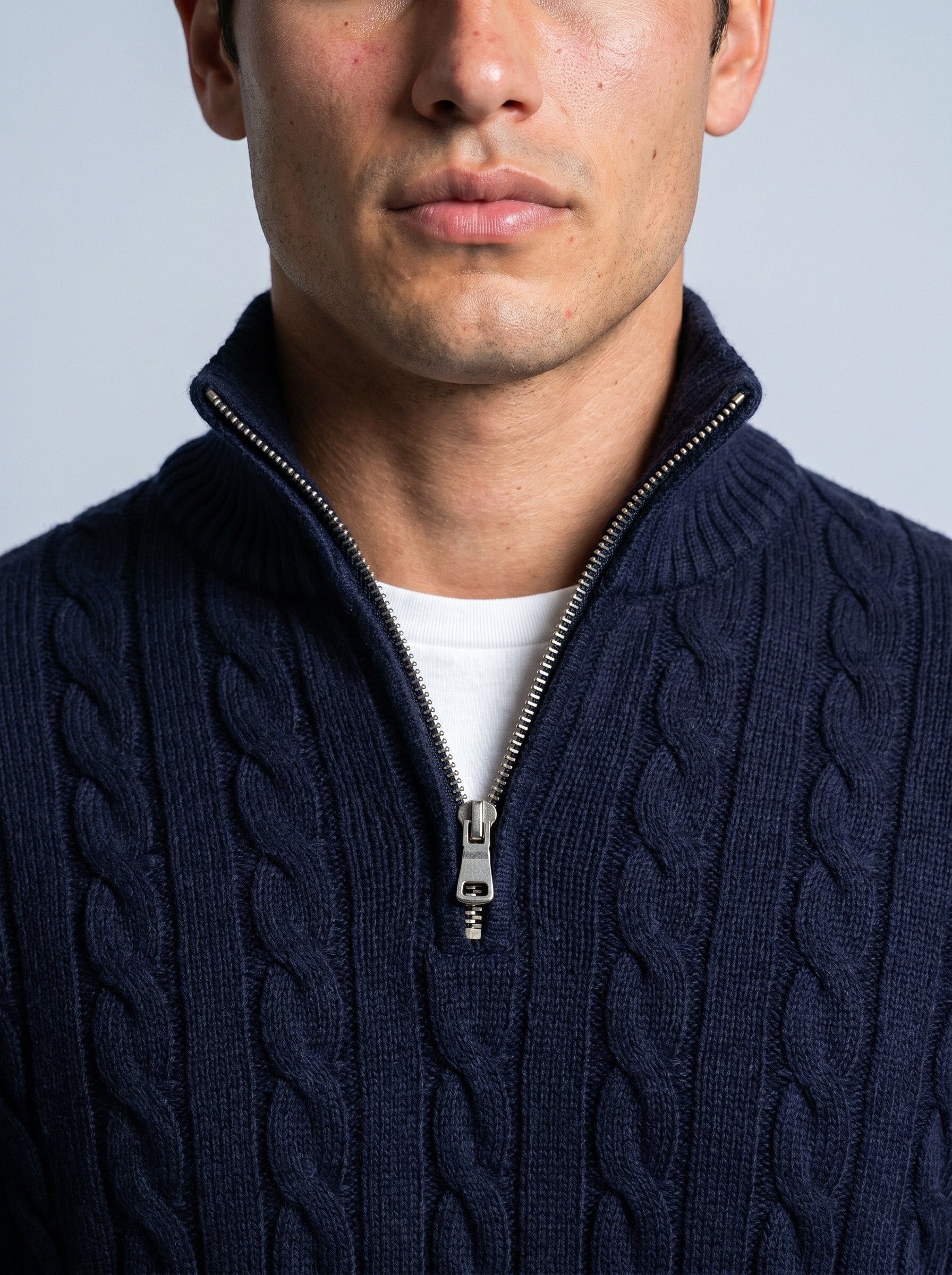Cable Knit Quarter Zip SEAM